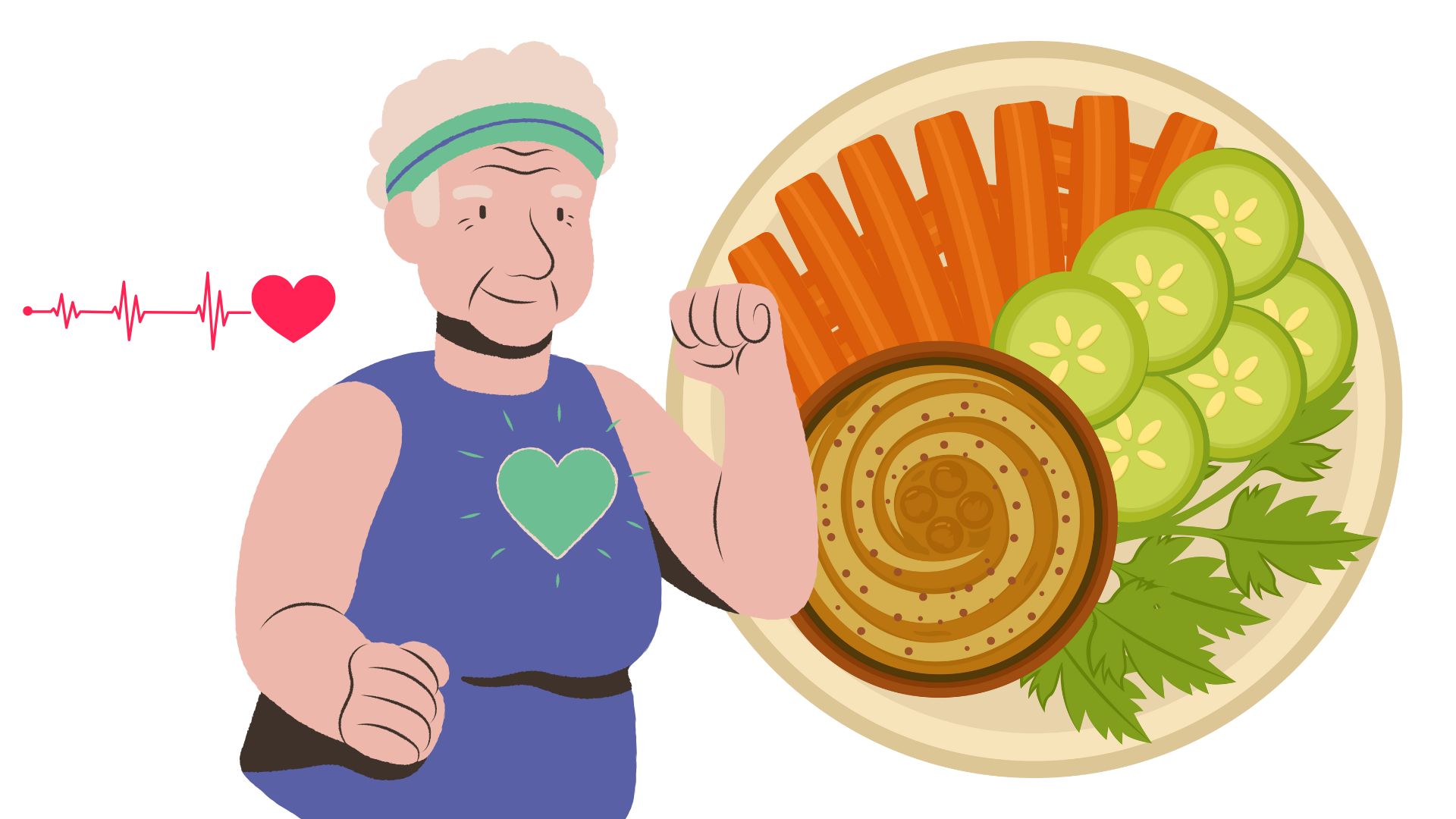 Vegetables dipped in chicken bean sauce are a light snack good for cardiovascular health. Graphics: Thanh Thanh