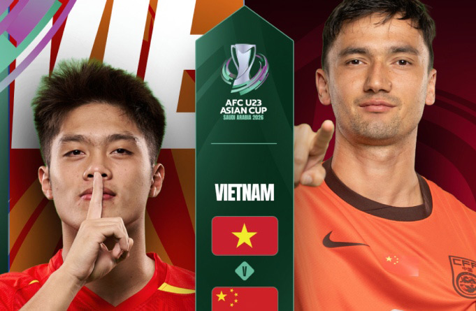 U23 Vietnam faces U23 China in the U23 Asian Championship 2026 semi-finals. Photo: AFC