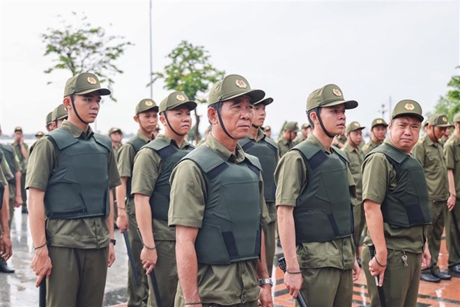 The Ministry of Public Security issued Guidance No. 01/HD-BCA-V05 stipulating criteria for evaluating the results of operations of forces participating in protecting security and order at the grassroots level. Photo: Minh Quan