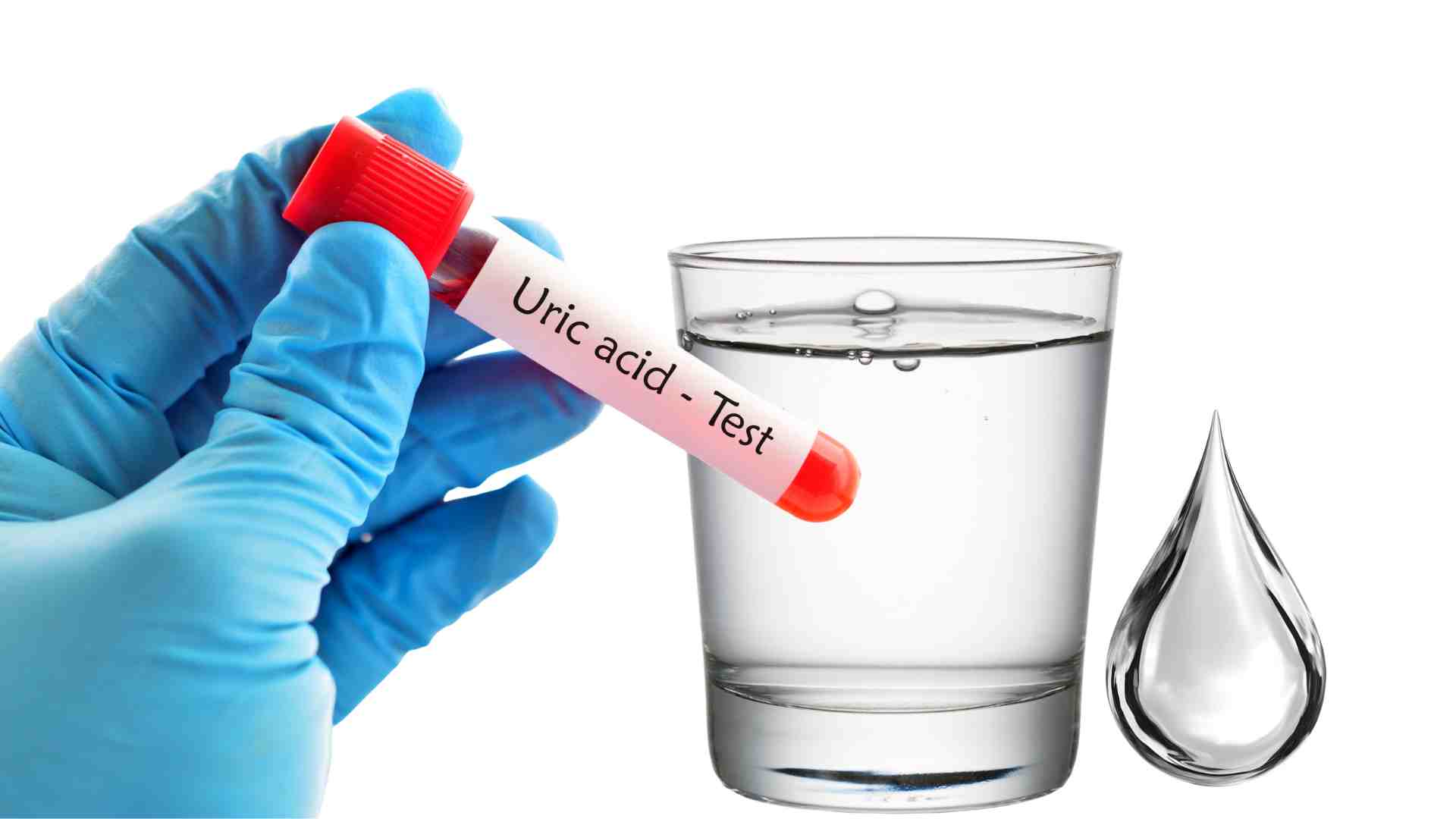 Boire de l'eau correctement aide a reduire l'acide urique. Graphique: Ha May