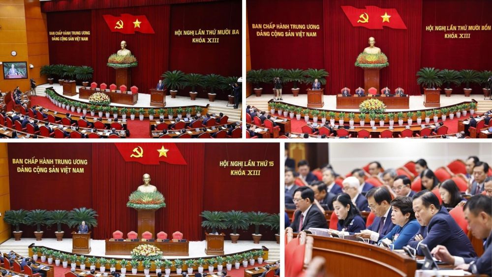 Hoi nghi Trung uong 13, 14, 15, Bo Chinh tri, Ban Chap hanh Trung uong Dang da xem xet, bieu quyet, thong nhat gioi thieu nhan su. Anh: TTXVN
