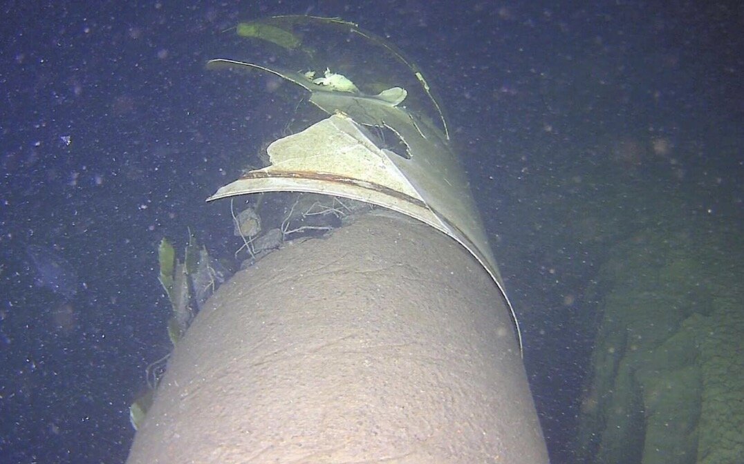 The cable break and pipeline break in the Baltic occurred in October 2023. Photo: Finnish Border Guard