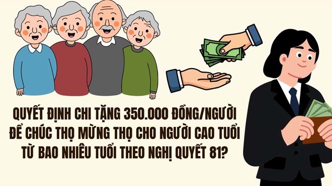 Mừng thọ từ 350.000 đồng cho người cao tuổi tại Quảng Trị