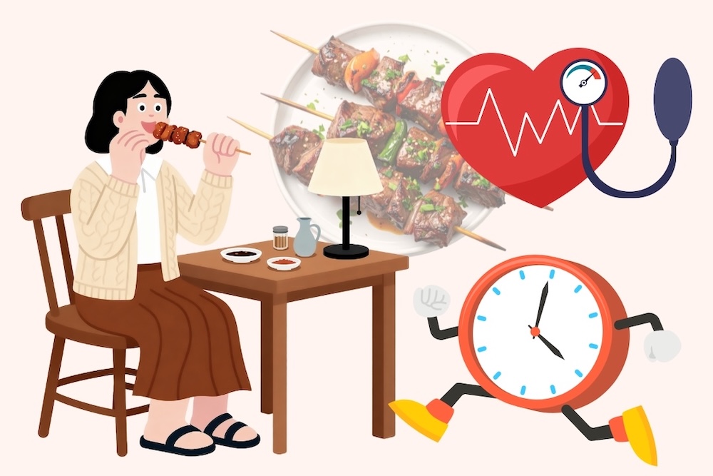 Le moment de manger de la viande rend la tension arterielle plus susceptible de monter