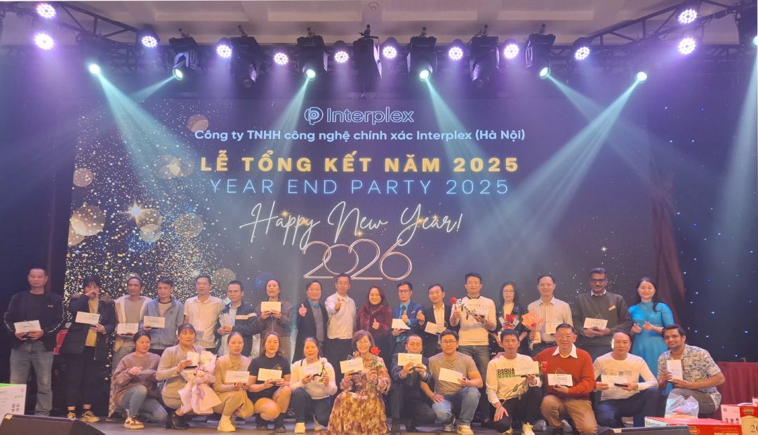 2025 year-end ceremony of workers of Interplex Precision Technology Co., Ltd. (Hanoi). Photo: Tuyet Nhung