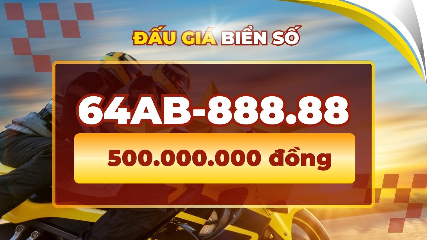 License plate 64AB-888.88 has the highest price in the license plate auction session on January 21