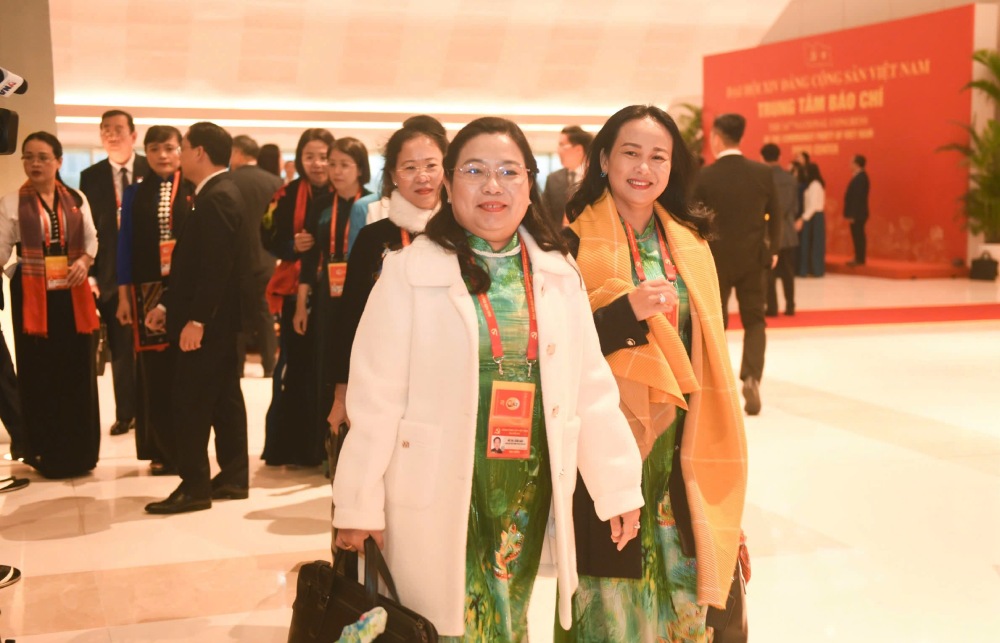 Cac dai bieu du ngay lam viec chinh thuc thu ba Dai hoi XIV cua Dang, sang 22.1. Anh: Pham Dong