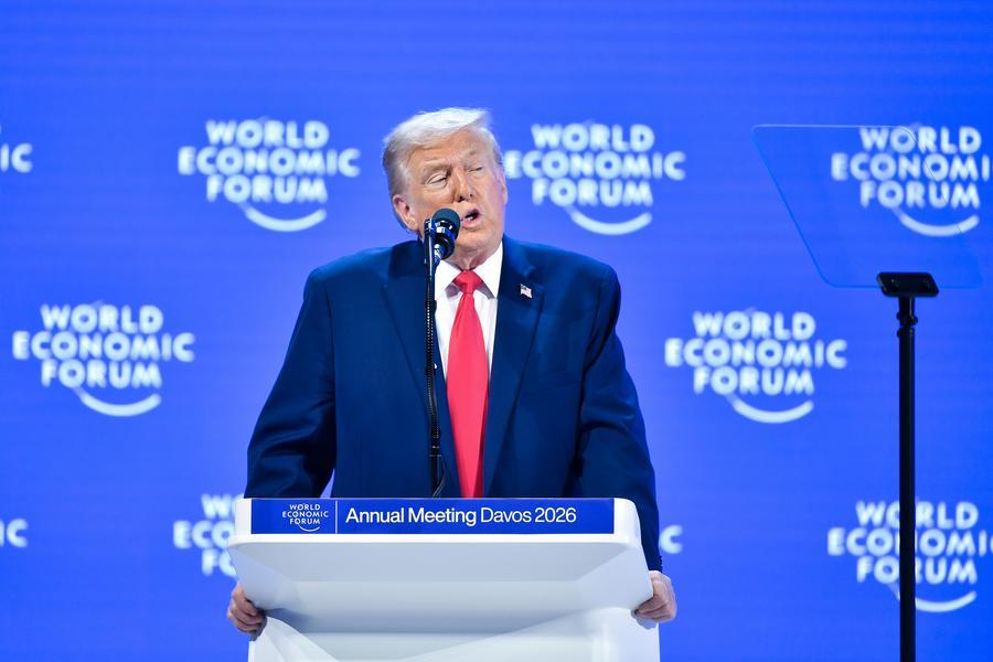 M. Trump s'exprime au Forum economique mondial le 21 janvier 2026. Photo: Xinhua