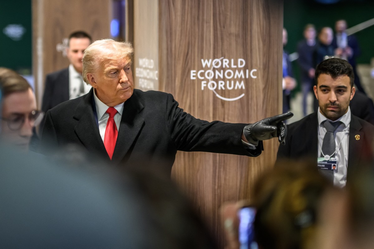 Le president americain Donald Trump au Forum economique mondial, le 21 janvier. Photo: AFP