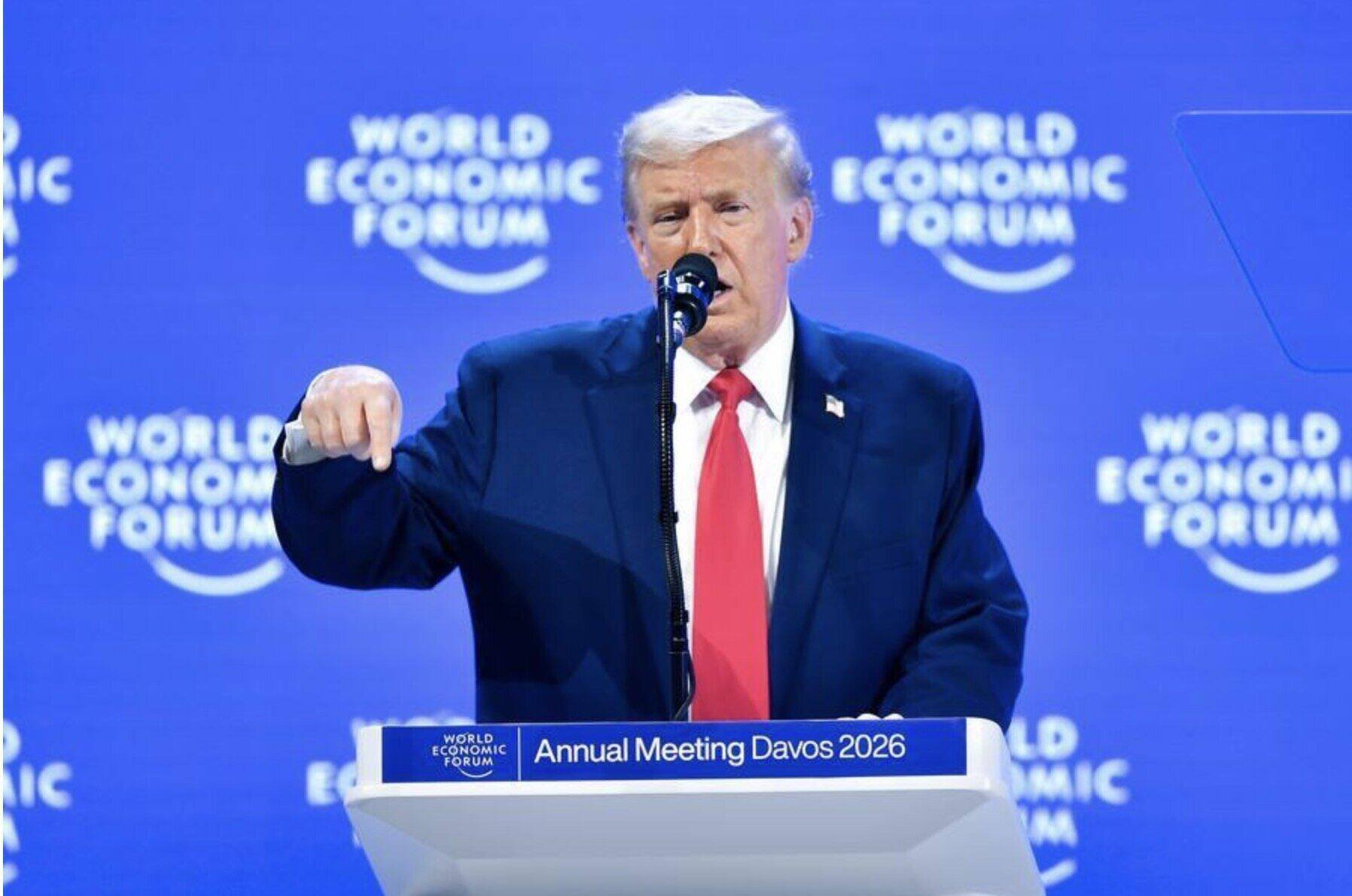 Mr. Trump at the 2026 World Economic Forum. Photo: Xinhua