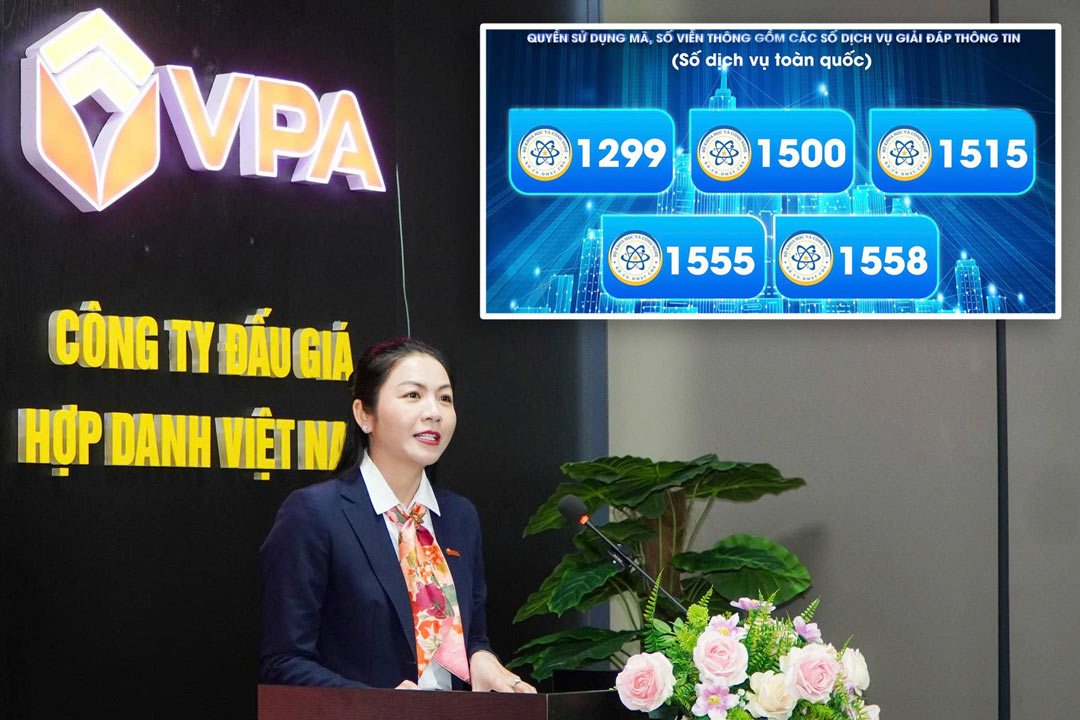 Launching an auction of telecommunications codes and numbers with a starting price of 1 billion VND per code