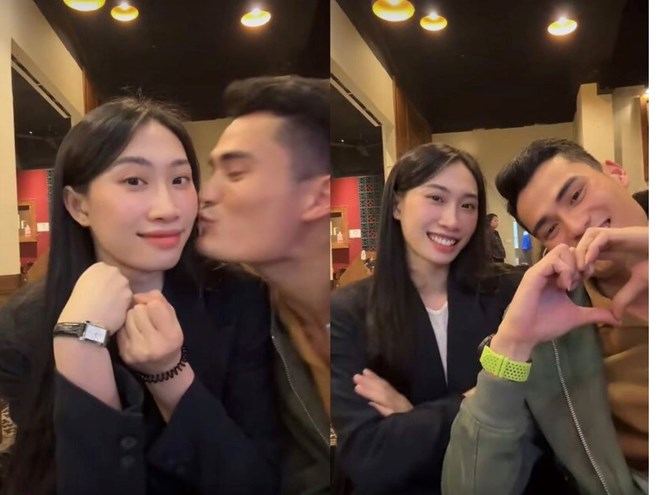 Quach Cong Lich va Pham Thi Nguyet Anh luon bay to nhung hinh anh than mat thoi gian qua. Anh: Cat tu video