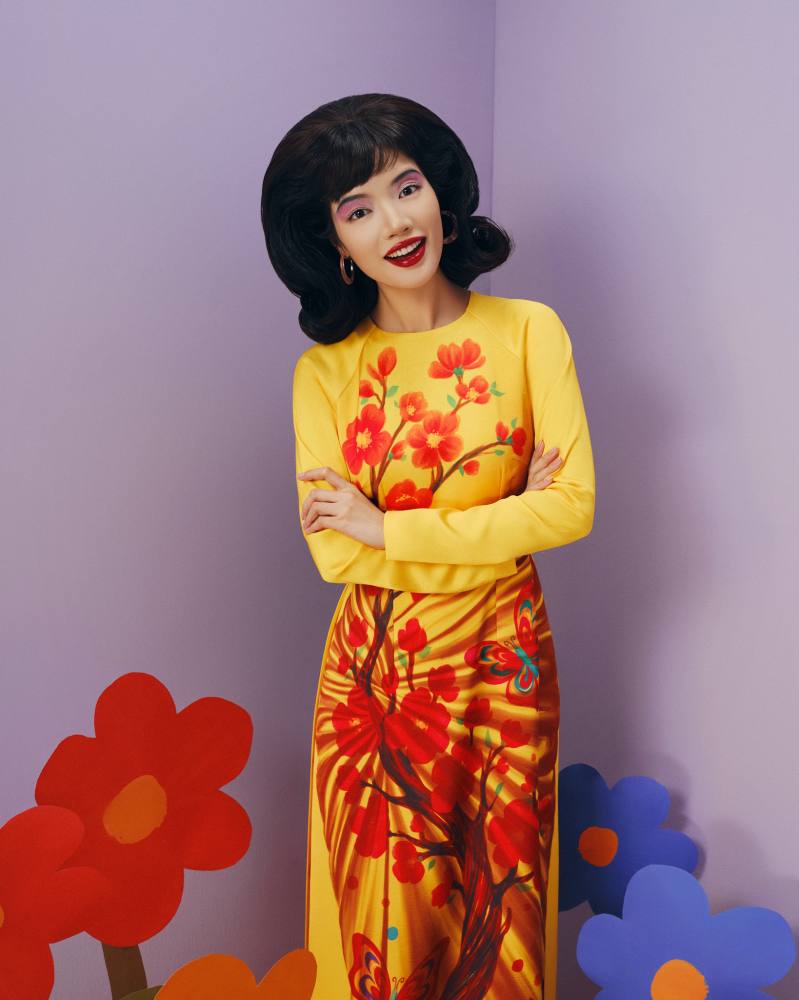 Thiet ke ao dai co thien huong ve khong gian nghe thuat. Anh: NVCC