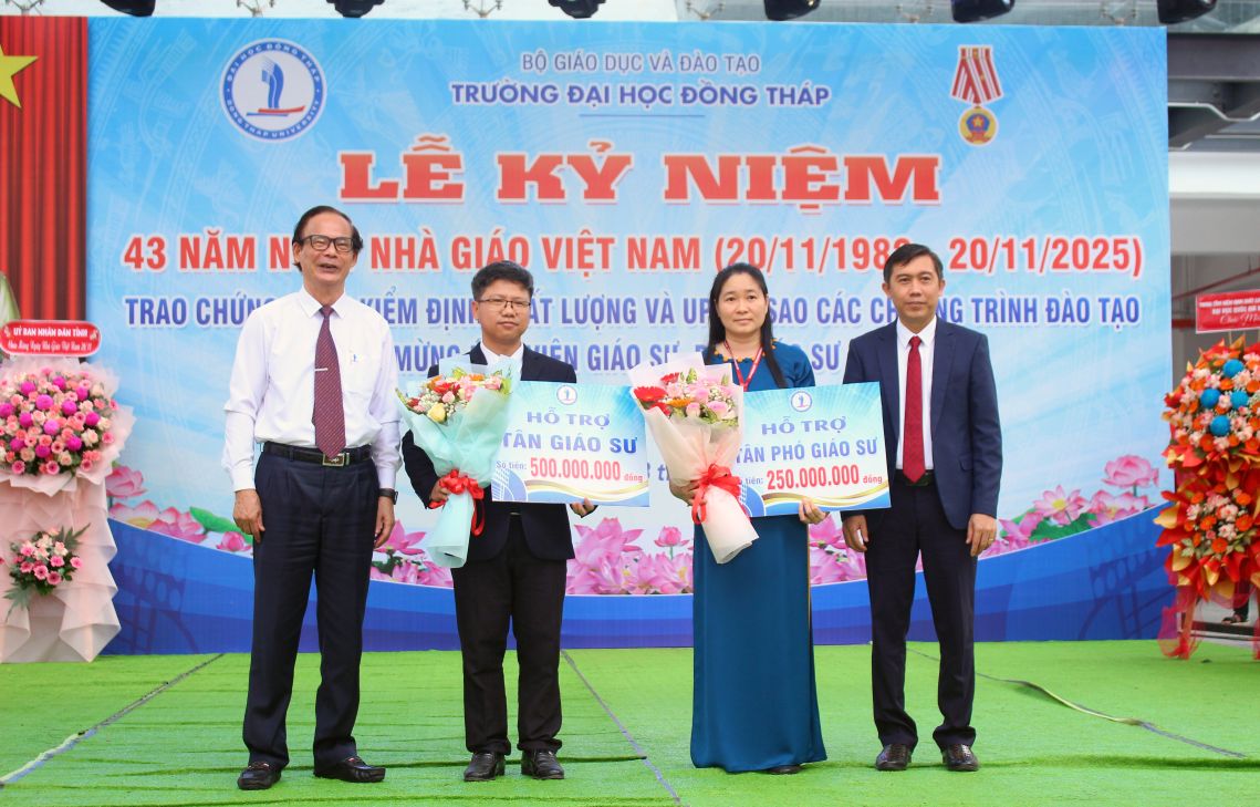 Truong Dai hoc Dong Thap co nhieu chinh sach ho tro nguon nhan luc tai cho trong hoc tap, duoc cong nhan hoc vi, hoc ham... cung nhu thu hut luc luong giang vien chat luong cao tu cac noi den de tang cuong chat luong dao tao. Anh: Thanh Mai 