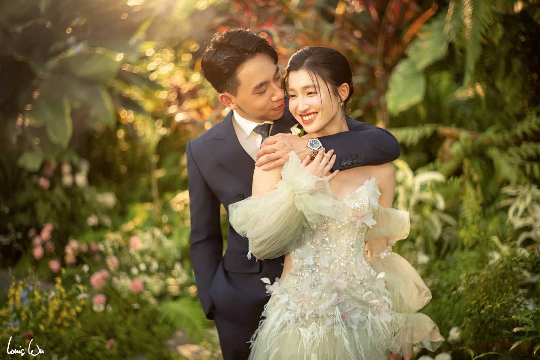 Anh cuoi cua A hau Phuong Nhi va doanh nhan Minh Hoang. Anh: Vu Manh Tuan