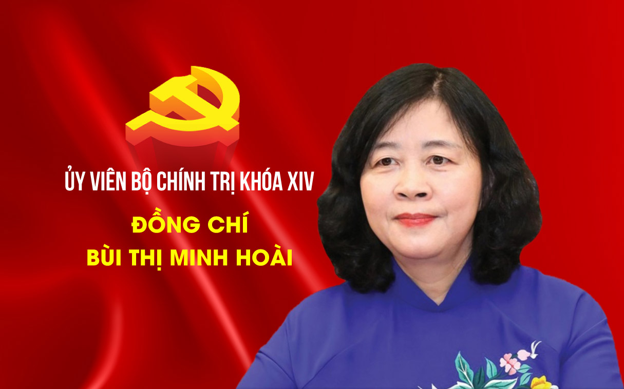 Comrade Bui Thi Minh Hoai was elected as a member of the Politburo of the 14th Central Executive Committee. Photo: Lao Dong