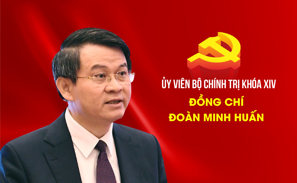Comrade Doan Minh Huan was elected as a member of the Politburo of the 14th Central Executive Committee. Photo: Lao Dong