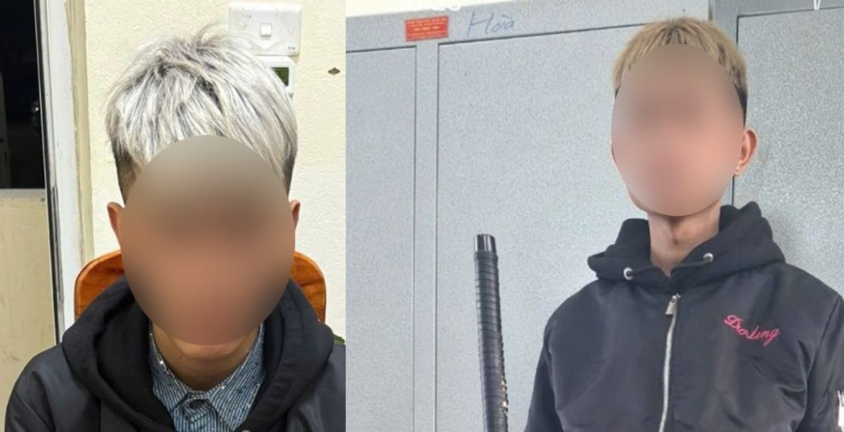 2 đối tượng tàng trữ vũ khí. Ảnh: Công an tỉnh Ninh Bình