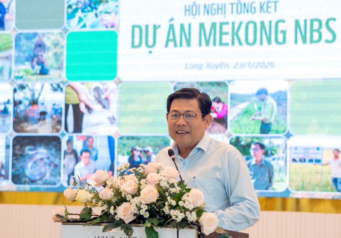 Ong Ngo Cong Thuc - Pho Chu tich UBND tinh An Giang- phat bieu tai le tong ket. Anh: WWF-Viet Nam