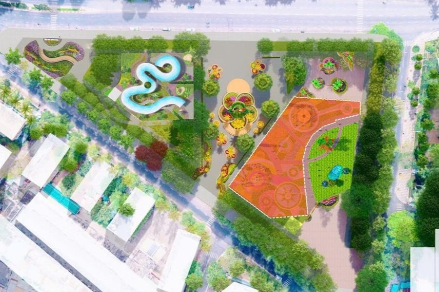 Dip Tet Nguyen dan 2026, hoi hoa xuan o Vung Tau van duoc trien khai o Hoa vien Quang Trung (Bai Truoc). Anh: UBVT