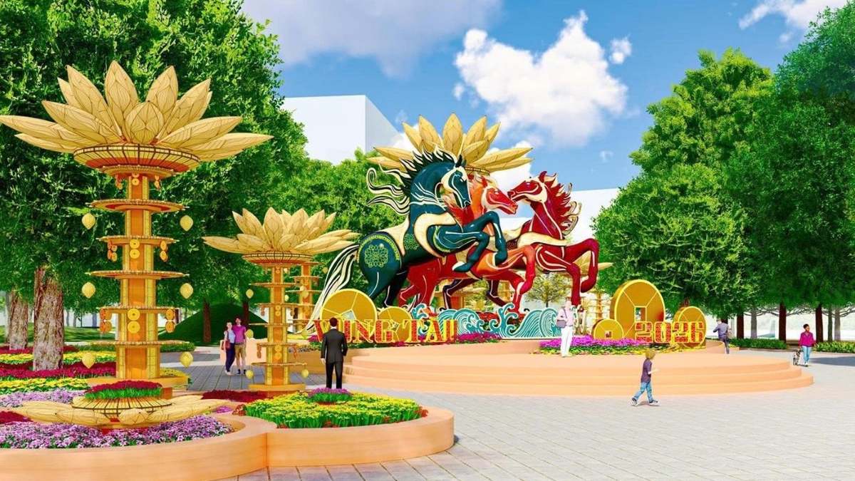 Dai canh chinh lay cam hung tu “Bien xanh vung buoc - Ma dao thanh cong” trong hoi hoa xuan. Anh: UBVT