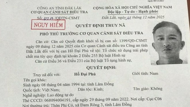 Công an Đắk Lắk vận động đối tượng truy nã ra đầu thú