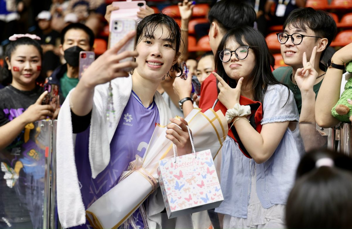 Tran Thi Thanh Thuy is always enthusiastically cheered by fans in every tournament. Photo: Minh Dan