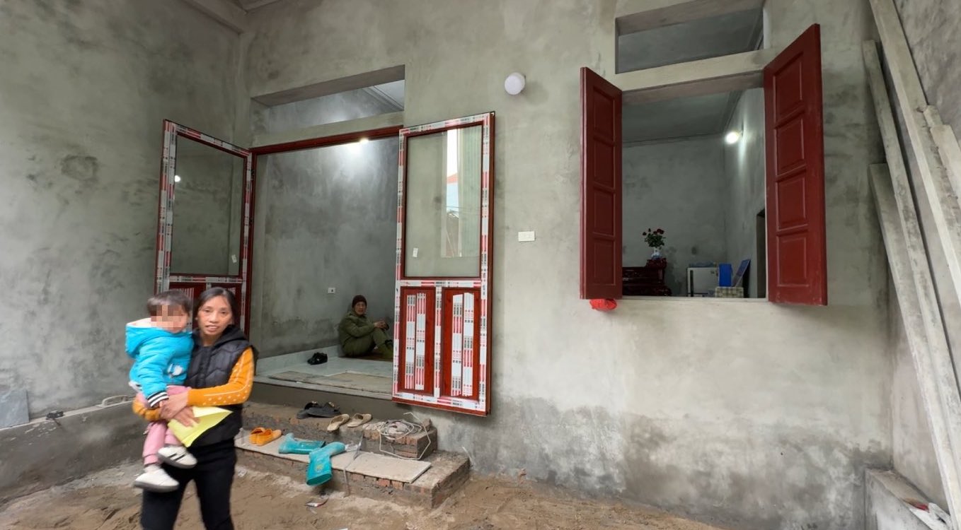 Ngoi nha moi cua gia dinh chi Lieu du kien se khanh thanh truoc Tet Nguyen dan Binh Ngo. Anh: Bao Han 