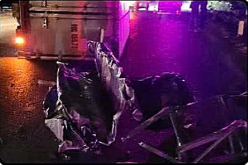 Previously, the accident caused the truck driver to die. Photo: Hai Phong Traffic Safety Board