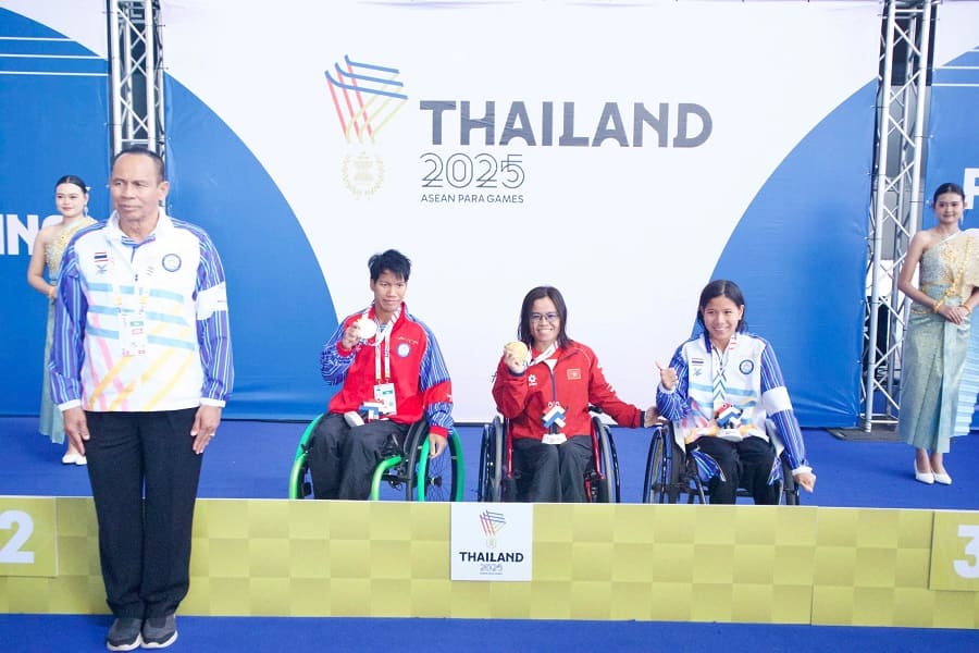 Vietnamese athletes win many medal achievements at ASEAN Para Games 13. Photo: Thai Duong