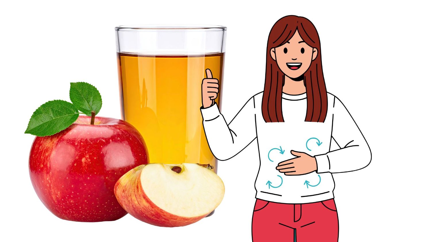 Apple juice helps prevent constipation. Graphics: Thanh Thanh