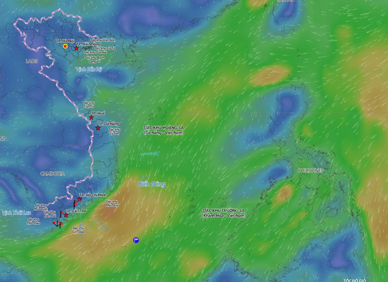 Northeast monsoon causes unfavorable weather in some sea areas. Photo: Vietnam Disaster Monitoring System