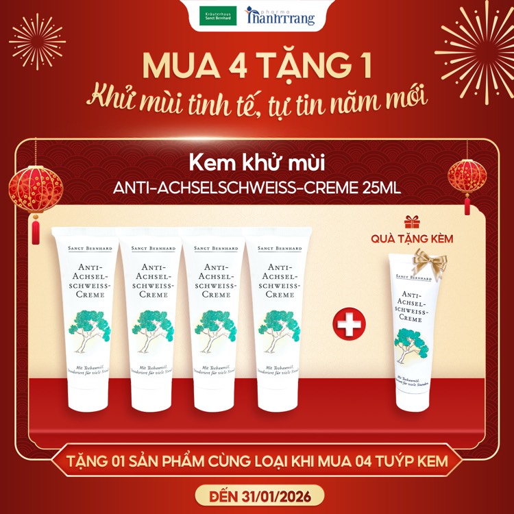 Khach hang khi mua 04 tuyp kem khu mui 25ml se duoc tang them 01 tuyp cung loai tri gia 139.000 dong. Anh: Thanh Trang Pharma