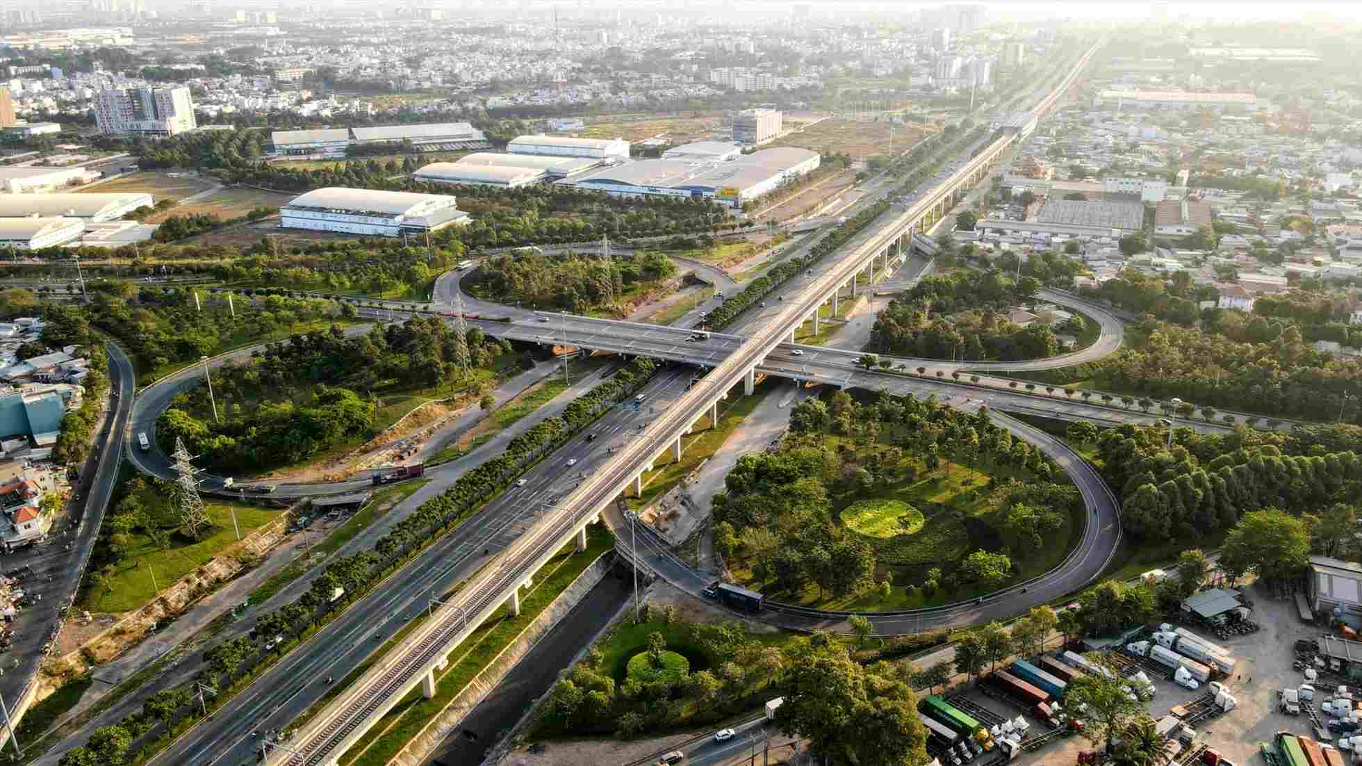 Nut giao Tram 2 tren Xa lo Ha Noi - diem dau du an. Anh: Anh Tu