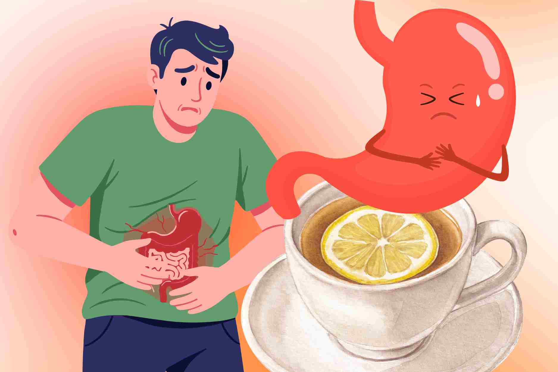 5 tips to help you avoid stomach pain when drinking warm lemon water