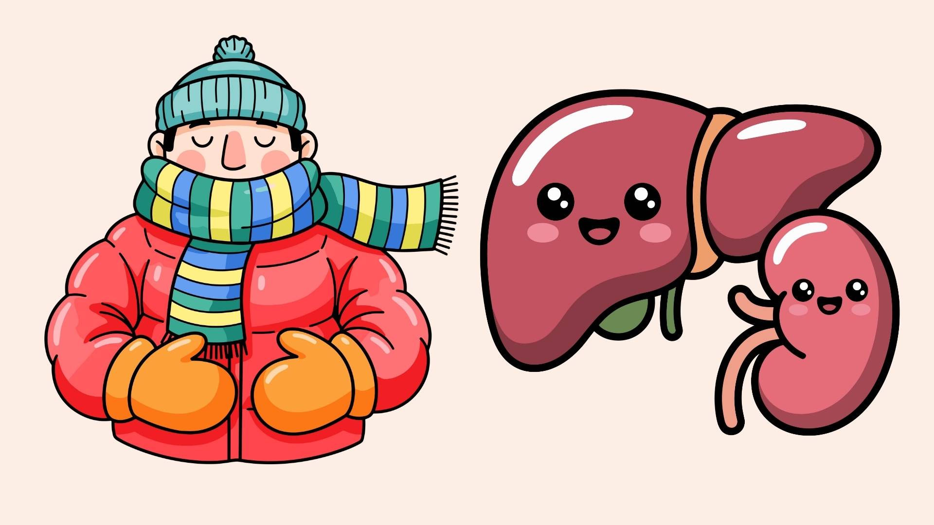 When it's cold, doing this every day helps keep your kidneys healthy. Graphics: Linh Dan