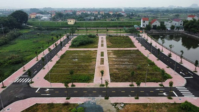 Land plot auctioned in Long Khuc field, Son Dong commune, Hanoi City. Photo: Cao Nguyen