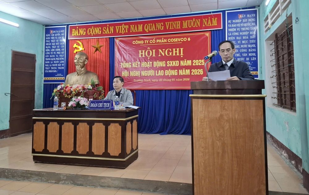 Cosevco 6 Joint Stock Company organizes the 2026 Workers' Conference. Photo: Quang Tri Trade Union.