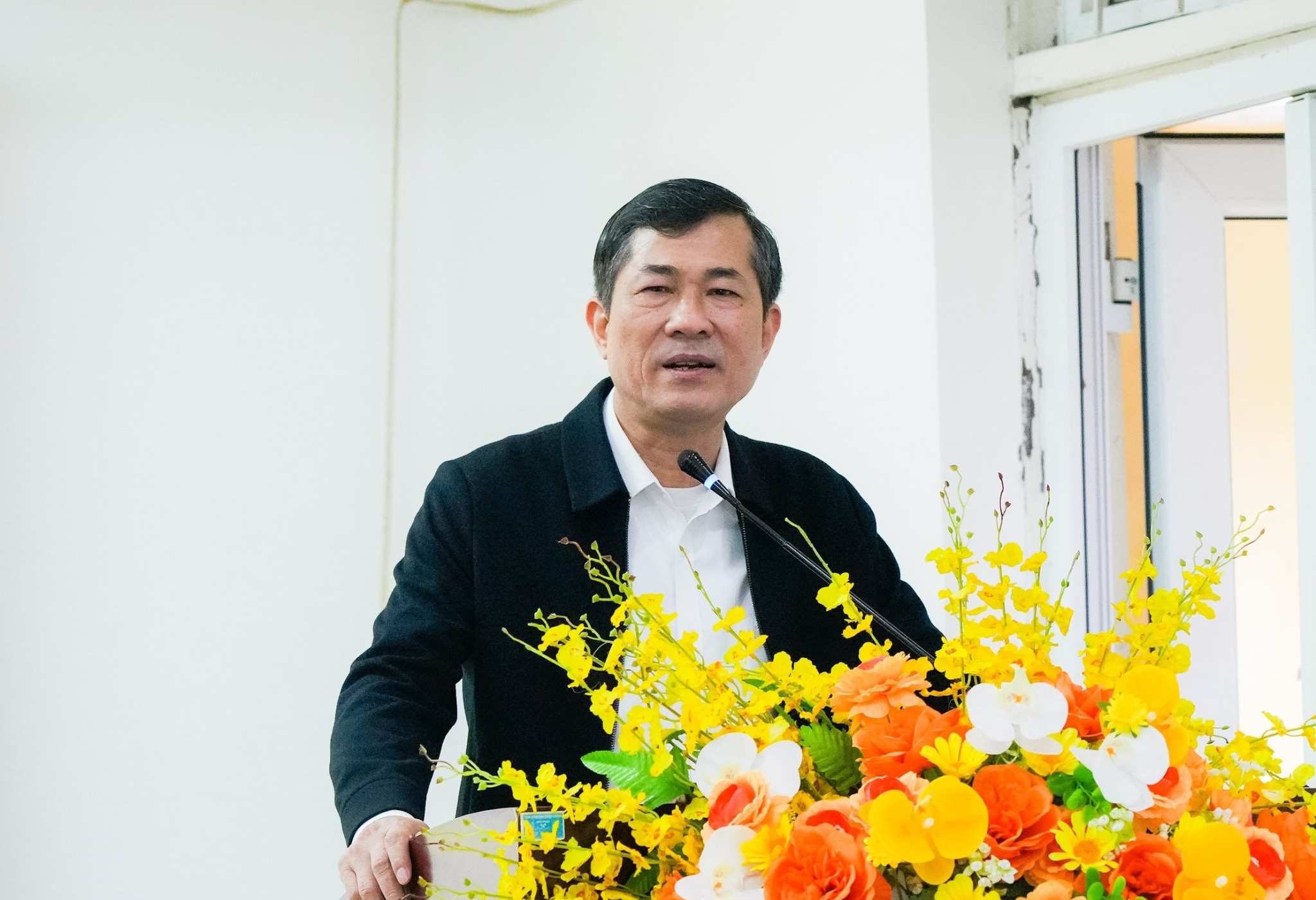 Pho Chu tich UBND tinh Nghe An Thai Van Thanh phat bieu tai le khai mac ky thi. Anh: Ngoc Anh