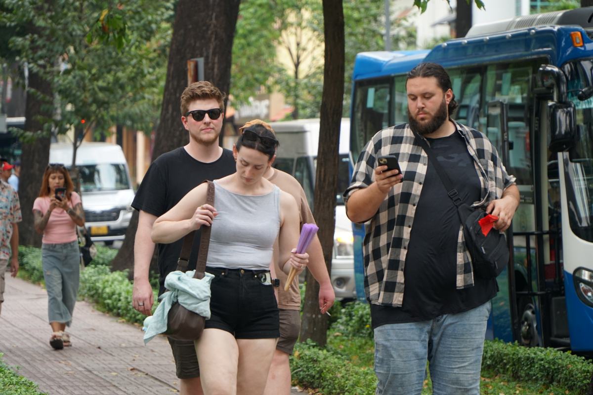 Khach quoc te tham quan TPHCM. Anh: Thanh Chan