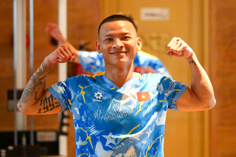 Tuyen futsal Viet Nam dang co trang thai tot truoc khi buoc vao giai dau. Anh: VFF