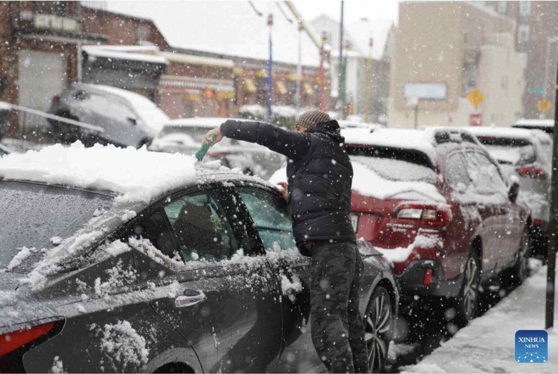Snowstorms cause severe cold in the US. Photo: Xinhua