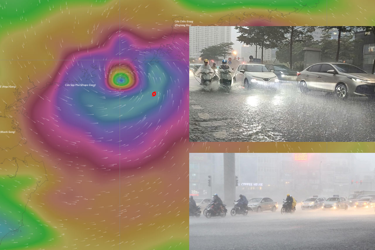 2025年の台風9号ラガサ。出典:ベトナム災害監視システム