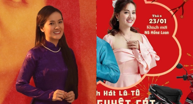 Hong Loan - Vu Linh's daughter is invited by many show organizers with the title of artist. Photo: Poster, Sang den crew.