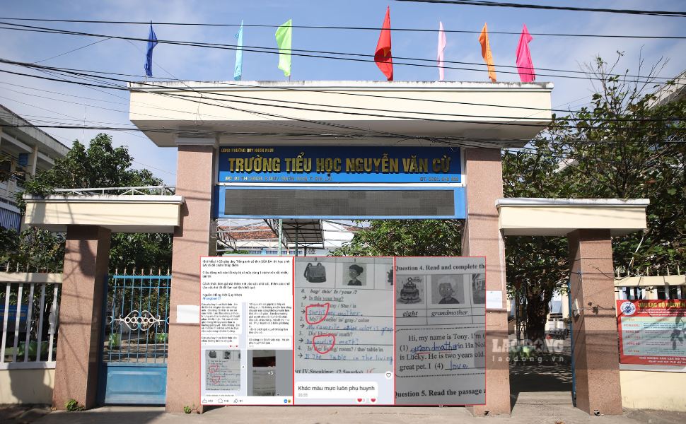 The Culture - Society Department of Quy Nhon Nam ward (Gia Lai) determined that the English teacher of Nguyen Van Cu Elementary School had corrected the exam paper and lowered the scores of many students. Photo: Hoai Phuong