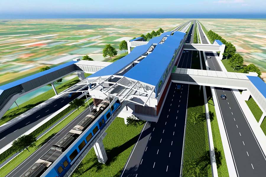 Admire the nearly 40km journey of metro line 5 in Hanoi