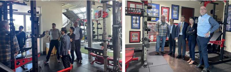 THACO Industries den tham, lam viec voi Tong lanh su quan Viet Nam tai Houston va truc tiep gap cac hiep hoi, Phong Thuong mai Hoa Ky; lam viec voi doi tac tai nha may san xuat thiet bi do CNTV gioi thieu tai TP. Houston (thang 1.2026). Anh: BCT