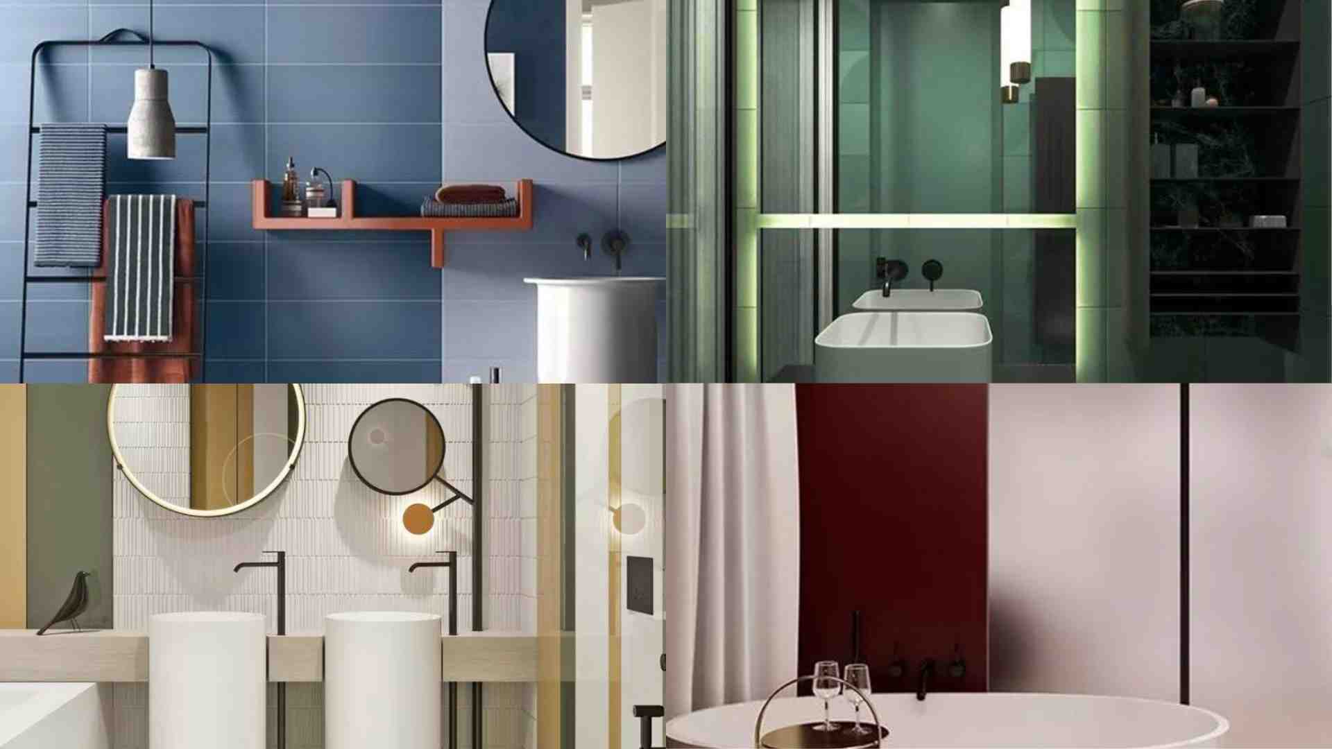 Some sophisticated bathroom color combinations. Graphics: Ha May