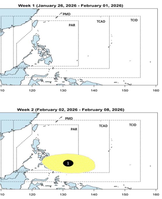 Du bao ap thap xuat hien trong tuan tu ngay. Anh: PAGASA