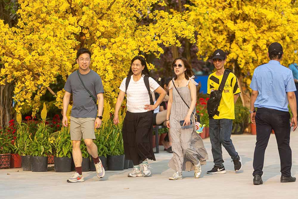 Chi Le Thao Nguyen (phuong Ben Thanh) chia se, chi se chon cong vien nay lam diem dao Tet cung gia dinh. “Khong gian thoang, nhieu hoa va tieu canh Tet rat dep. Toi nghi day se la diem den moi thu hut khach du lich khi den trung tam TPHCM”, chi Nguyen nhan xet. 